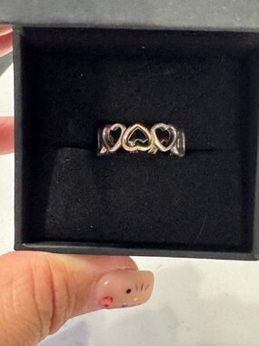 Tiffany &co heart  Link Silver Ring